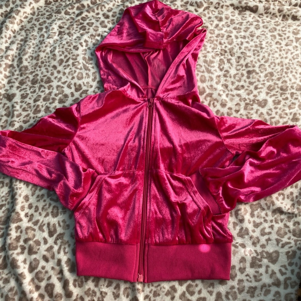 SHEIN Bright Pink Satin Hoodie
